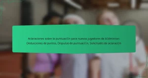 Aclaraciones sobre la puntuación para nuevos jugadores de bádminton: Deducciones de puntos, Disputas de puntuación, Solicitudes de aclaración