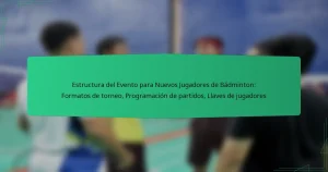 Estructura del Evento para Nuevos Jugadores de Bádminton: Formatos de torneo, Programación de partidos, Llaves de jugadores